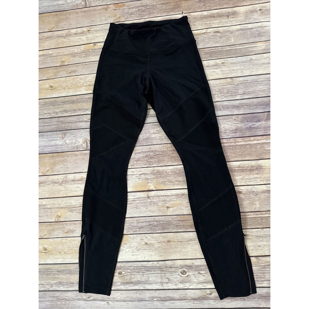 Athleta Delancey Moto Legging Womens Extra Small XS Track Pant Zip Ankle Travel